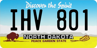 ND license plate IHV801