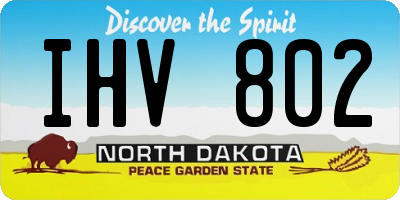 ND license plate IHV802