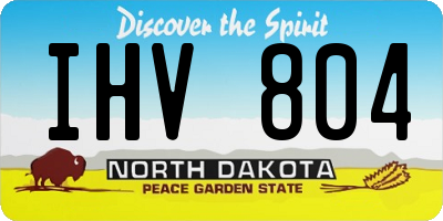 ND license plate IHV804
