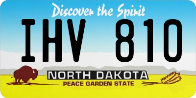ND license plate IHV810