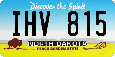 ND license plate IHV815