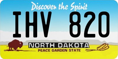 ND license plate IHV820