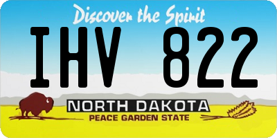 ND license plate IHV822