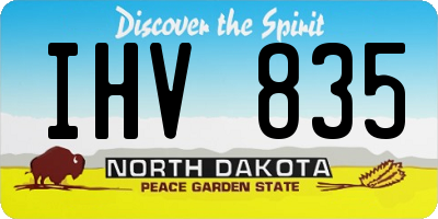 ND license plate IHV835