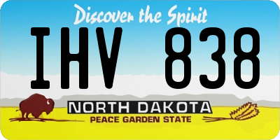 ND license plate IHV838