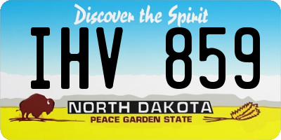 ND license plate IHV859