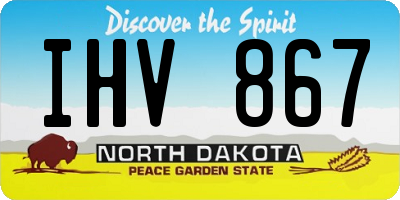 ND license plate IHV867