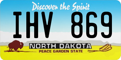 ND license plate IHV869