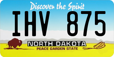 ND license plate IHV875