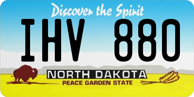 ND license plate IHV880