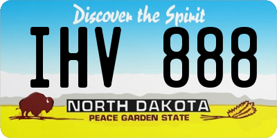 ND license plate IHV888