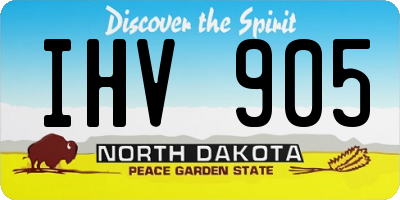 ND license plate IHV905