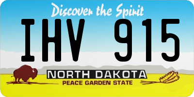 ND license plate IHV915