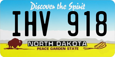 ND license plate IHV918