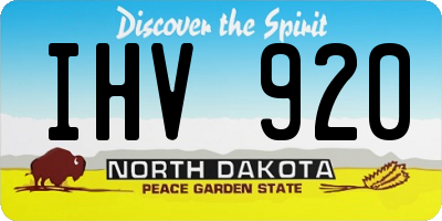 ND license plate IHV920