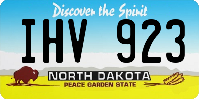 ND license plate IHV923