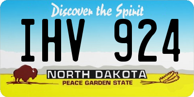 ND license plate IHV924