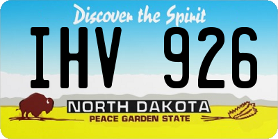 ND license plate IHV926