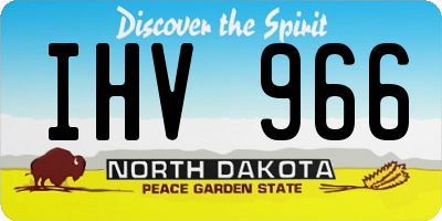 ND license plate IHV966