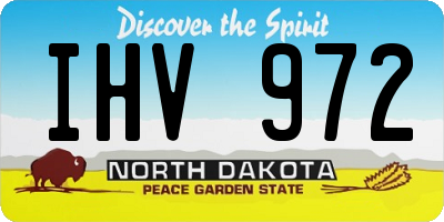 ND license plate IHV972