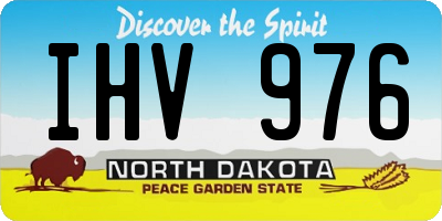 ND license plate IHV976