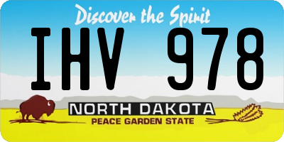 ND license plate IHV978