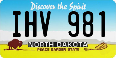 ND license plate IHV981