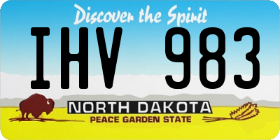 ND license plate IHV983