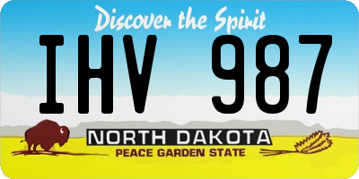 ND license plate IHV987