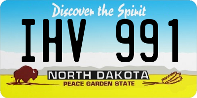 ND license plate IHV991
