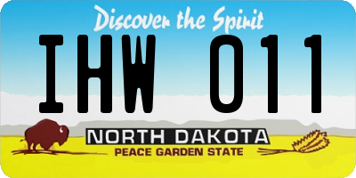 ND license plate IHW011