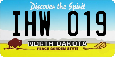 ND license plate IHW019