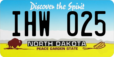 ND license plate IHW025