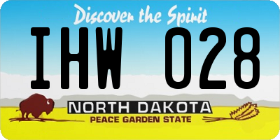 ND license plate IHW028