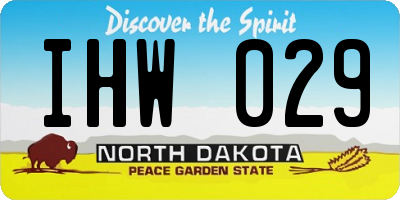 ND license plate IHW029