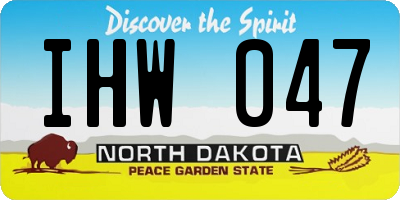 ND license plate IHW047