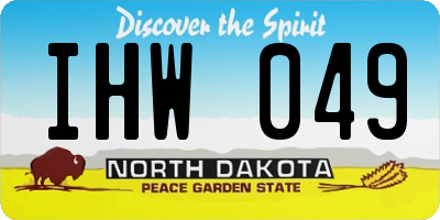 ND license plate IHW049