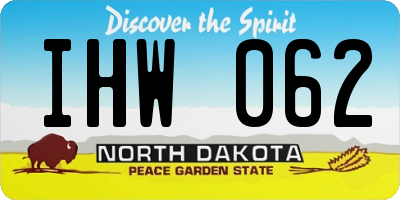 ND license plate IHW062