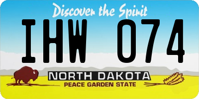 ND license plate IHW074