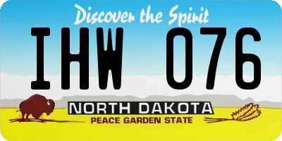 ND license plate IHW076