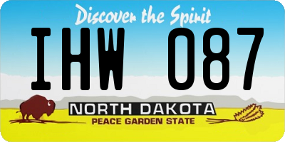 ND license plate IHW087
