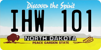 ND license plate IHW101