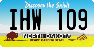 ND license plate IHW109