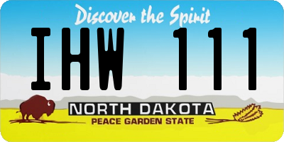 ND license plate IHW111