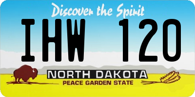 ND license plate IHW120