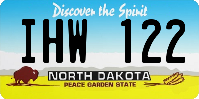 ND license plate IHW122