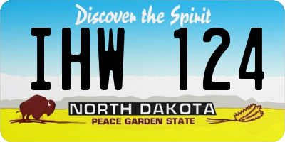 ND license plate IHW124