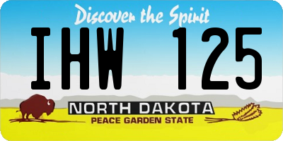 ND license plate IHW125