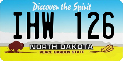 ND license plate IHW126