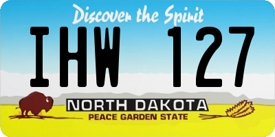 ND license plate IHW127